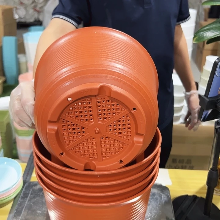 矮陶口21高15陶红无托5只