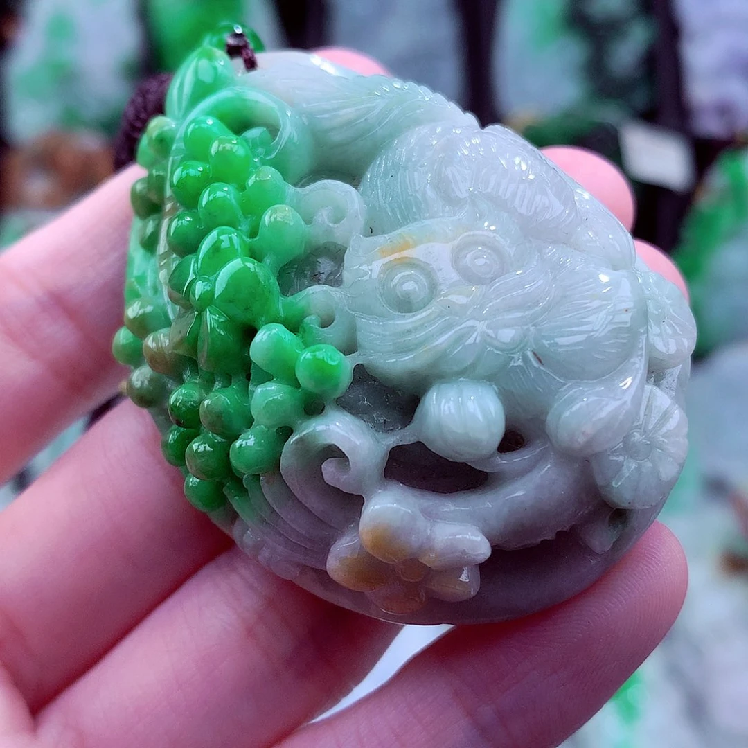 翡翠未镶嵌颈饰天然