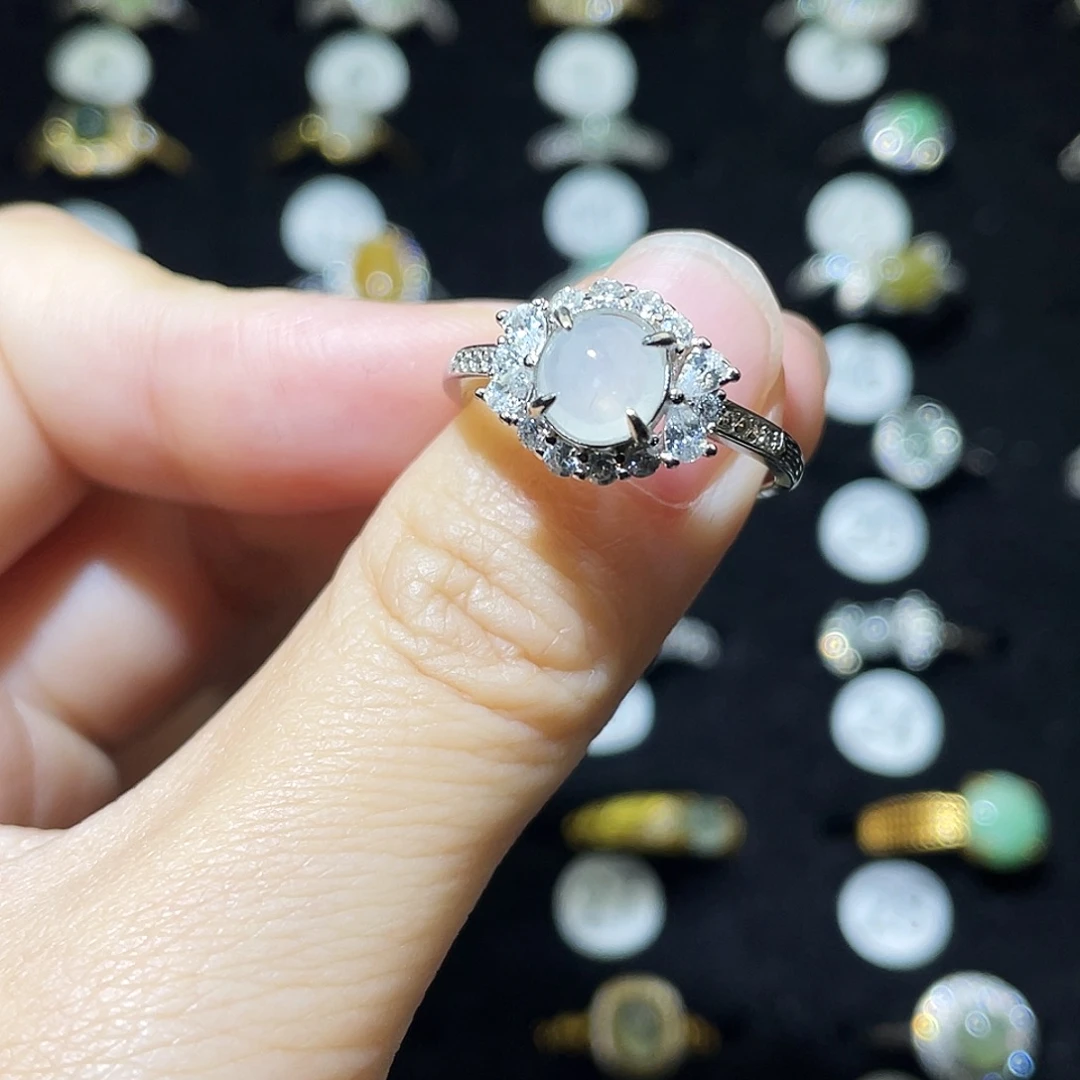 翡翠未镶嵌戒指戒指