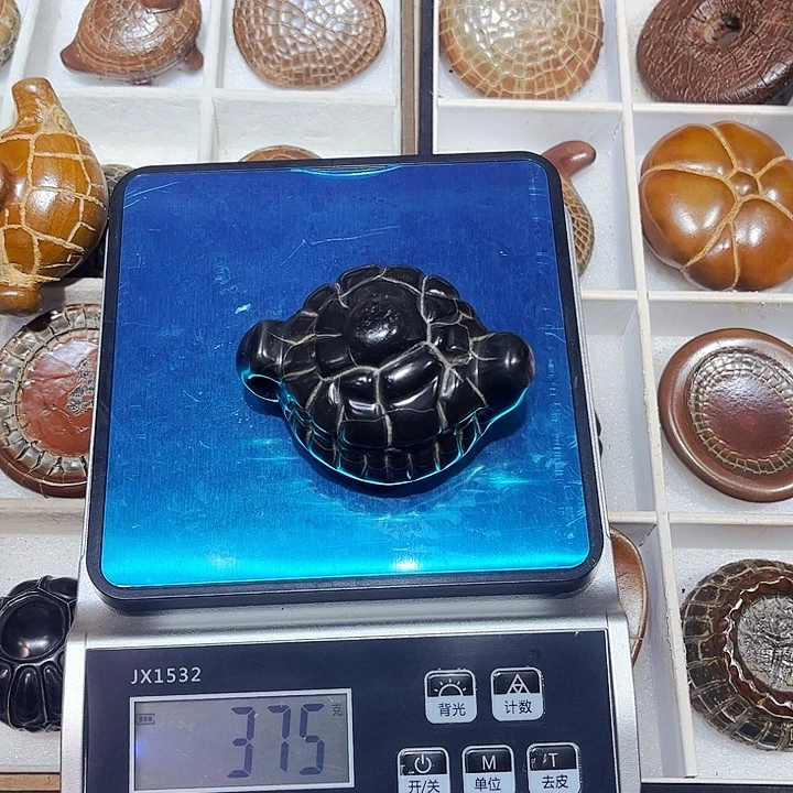 呦***鸣石材龟纹石小茶壶型