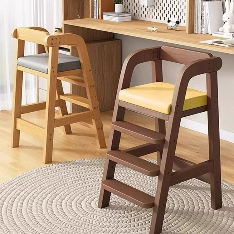 儿童餐椅木质大宝宝家用高脚凳实木吃饭椅子加宽升降大童成长座椅