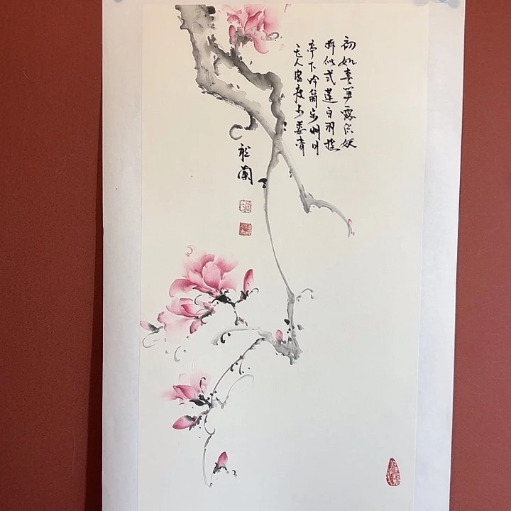 国画听兰老师花鸟