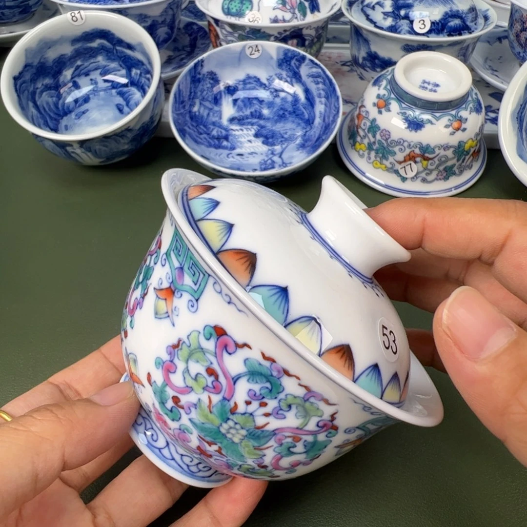 景德镇纯手工纯手绘茶具木木53