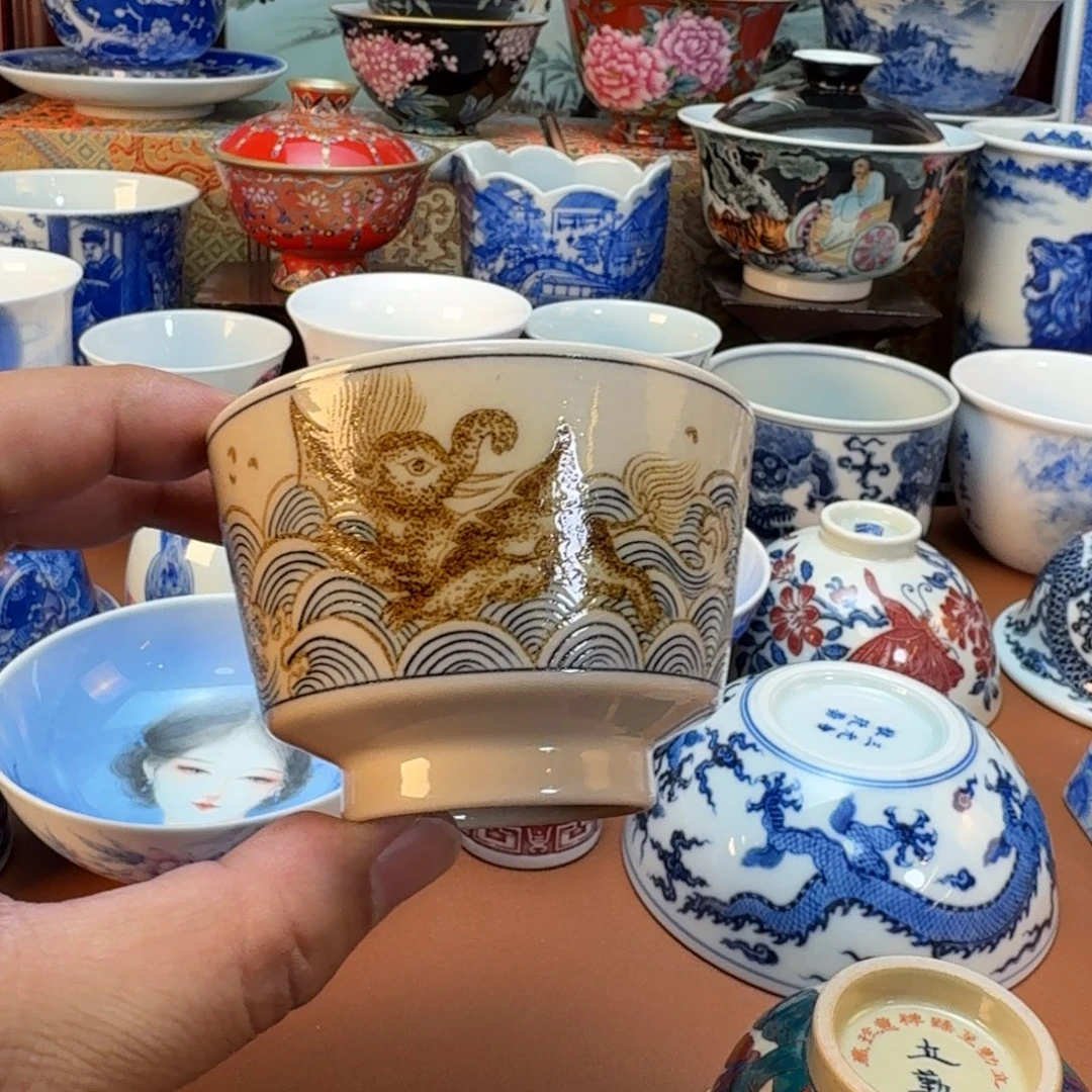 M***d陶杯子景德镇全手工手工手绘瓷器