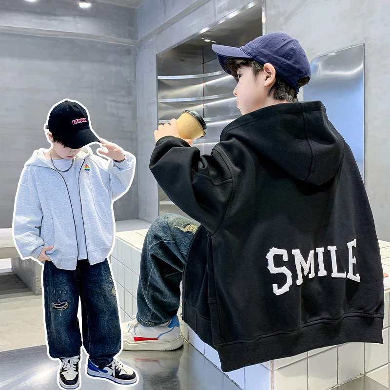 男童春季外套儿童棒球服2025新款中大童6-15岁春秋款连帽洋气男孩