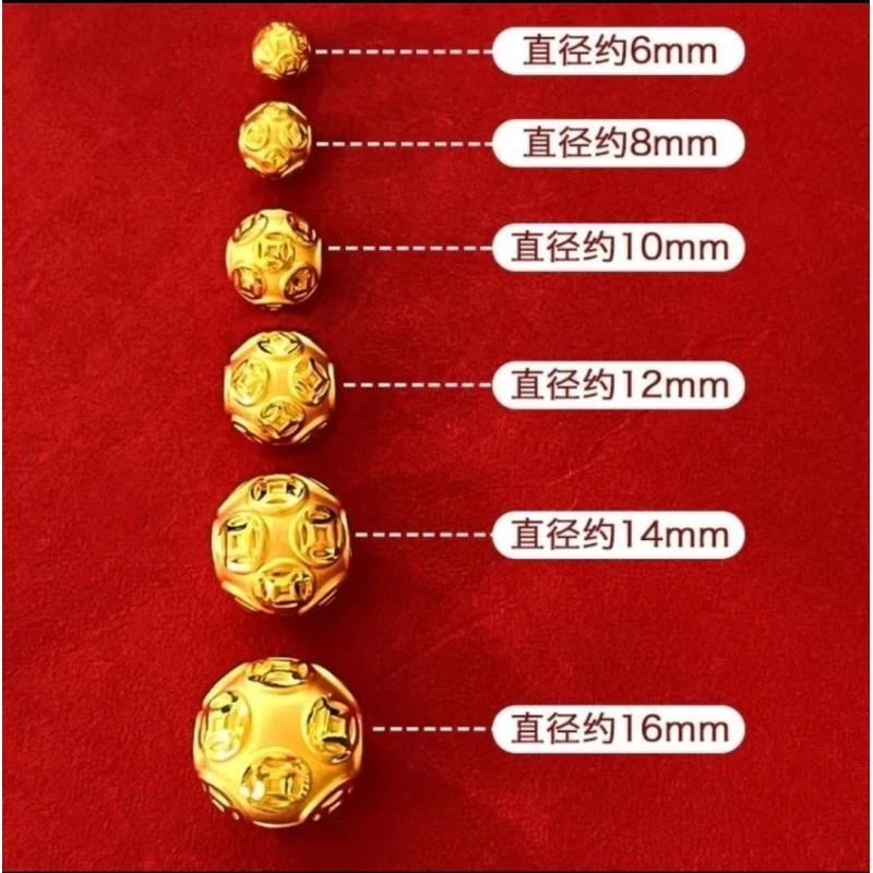 合金珠珠【铜钱珠单珠配饰】