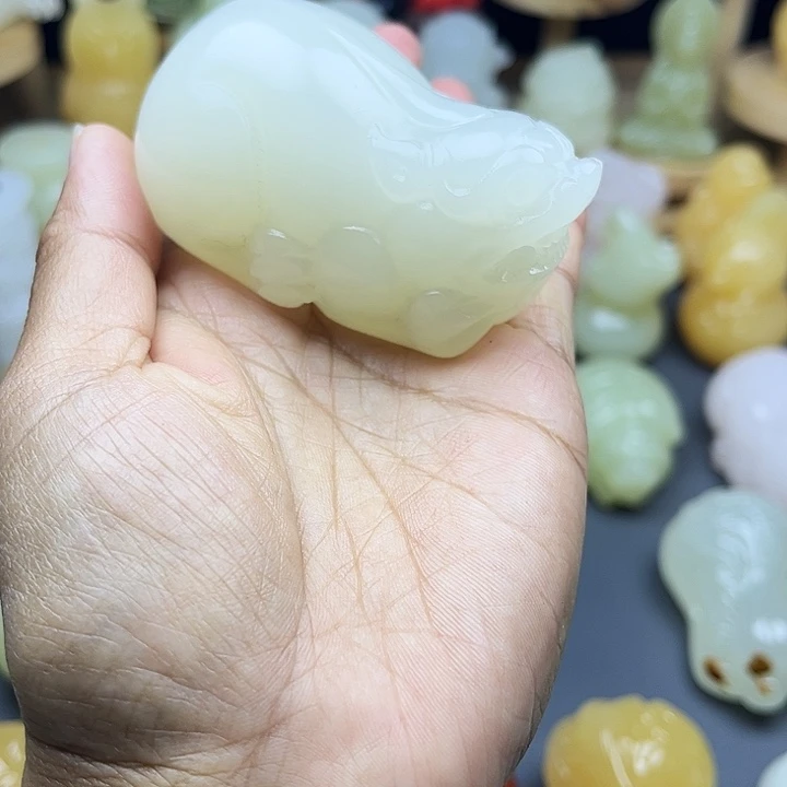 玉石雕刻品碧玺（处理）明*