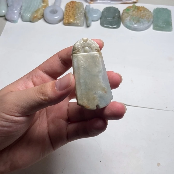 颈饰未镶嵌翡翠仿古无事牌10