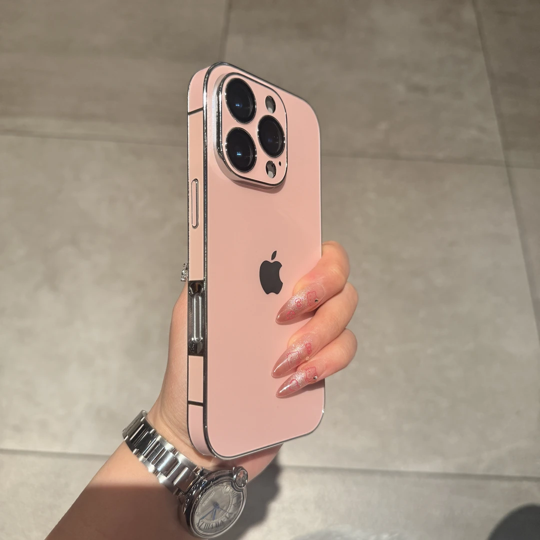 自带镜头膜适用苹果16pro纯色硬壳iPhone15promax保护套全包14/13