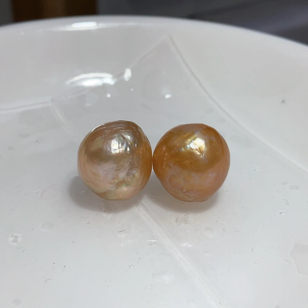 淡水珍珠耳饰银S925镶嵌