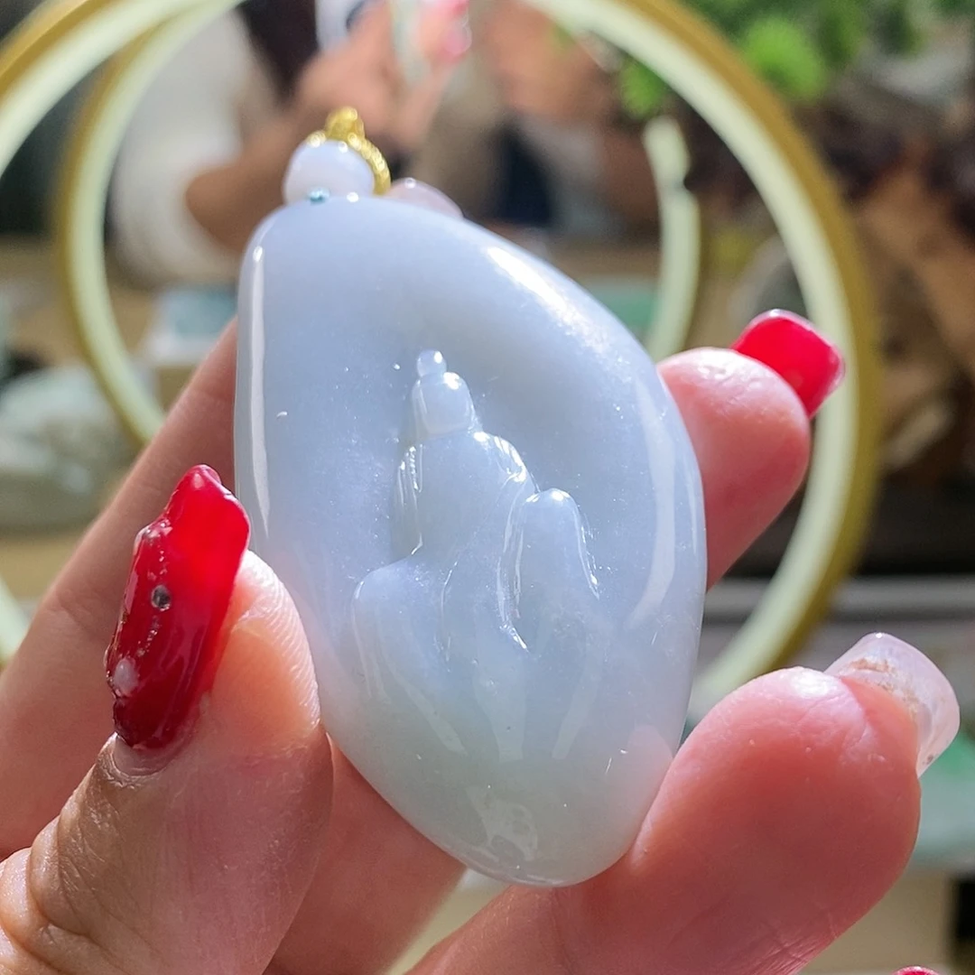 【闪购商品】翡翠颈饰未镶嵌观音