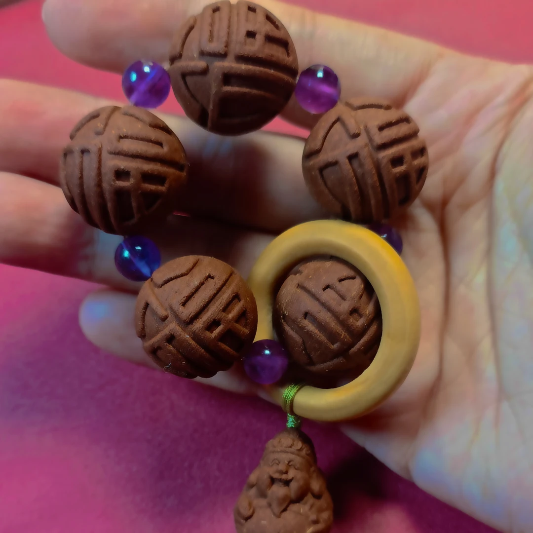 中药手串合香珠2.2cm【安神香】合香牌文玩五福财神合香珠手捻