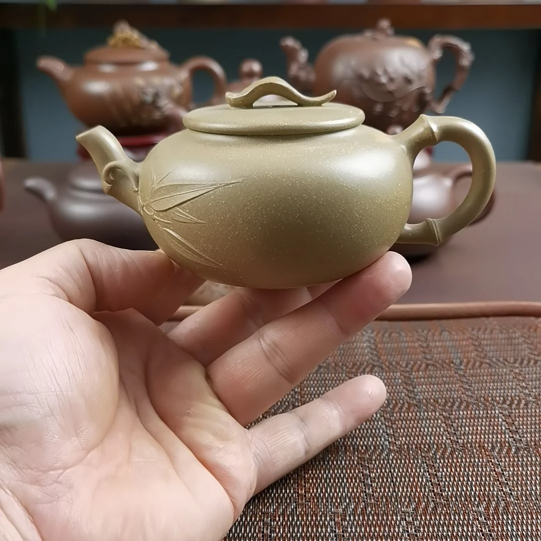 茶壶紫砂青段竹韵230CC