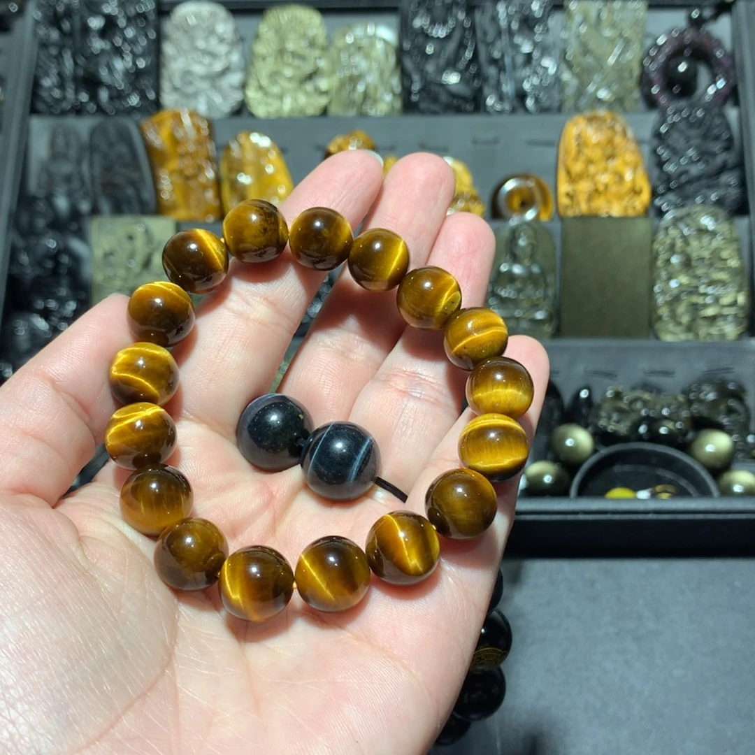 木变石（虎睛石）手串未镶嵌用****0