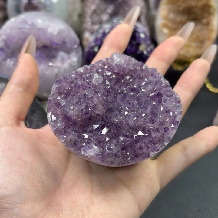 紫晶大型摆件（非配饰）未镶嵌17号 手捧花