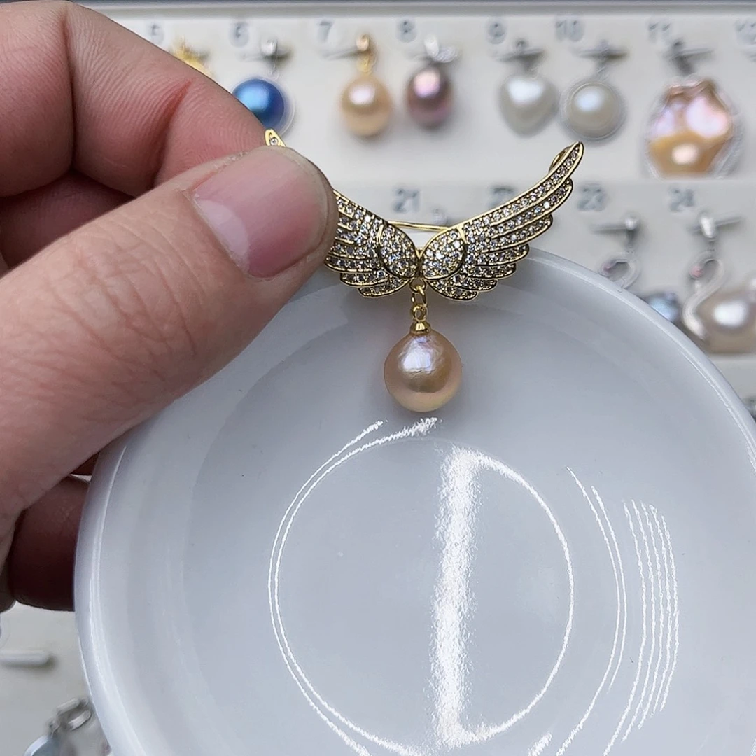 淡水珍珠吊坠(不含链)未镶嵌空****707