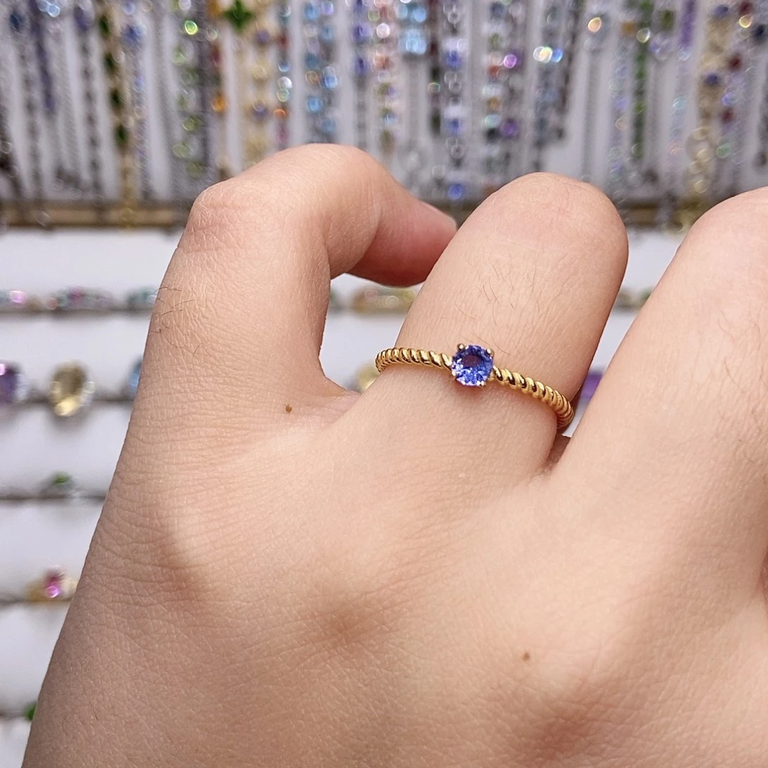 坦桑石戒指银S925镶嵌