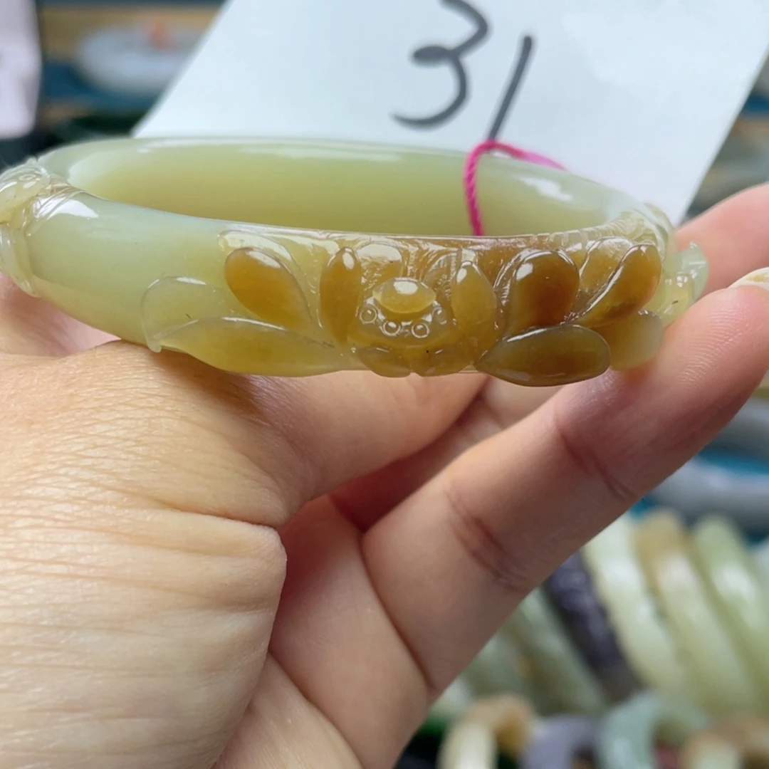 未镶嵌手镯（贵妃镯）和田玉圈口59