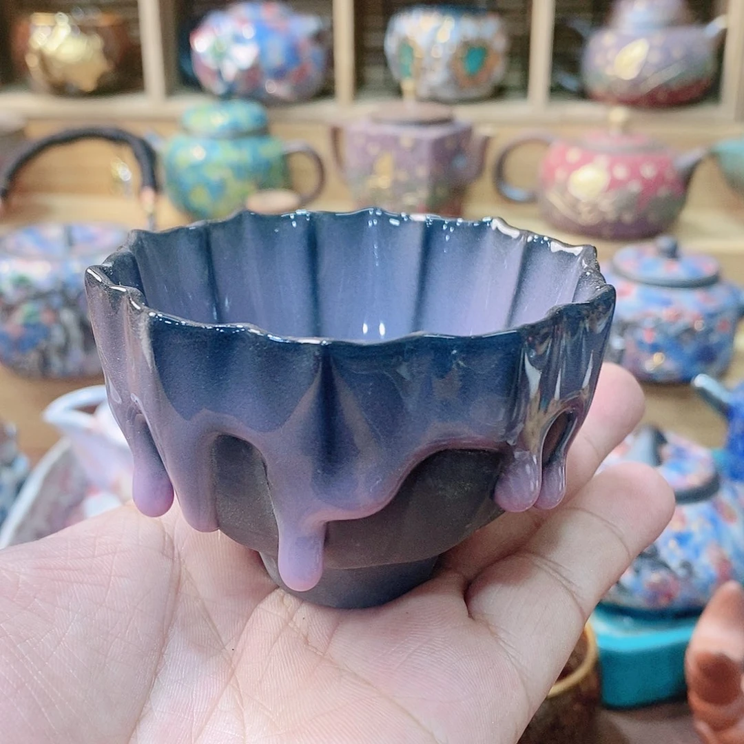 粗陶志野柴烧茶器