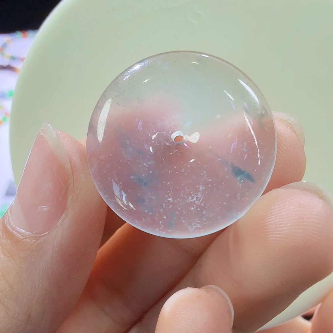 翡翠未镶嵌颈饰一刀切扣子