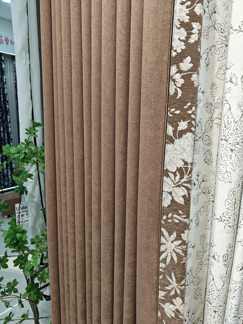 1  客厅窗帘亚麻窗帘北欧，极简法式，中式窗帘，高精密