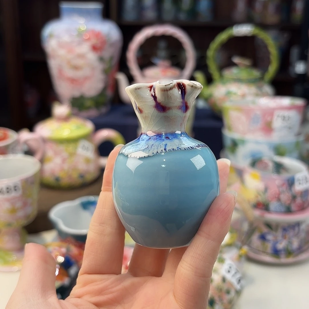 瓷片景德镇手绘高温釉下彩陶瓷茶具