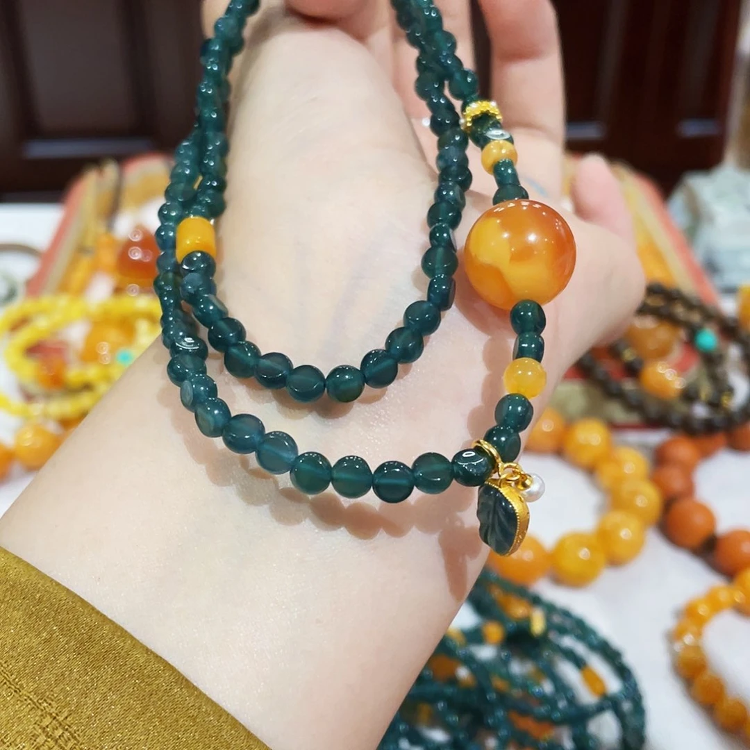未镶嵌蜜蜡手链手串