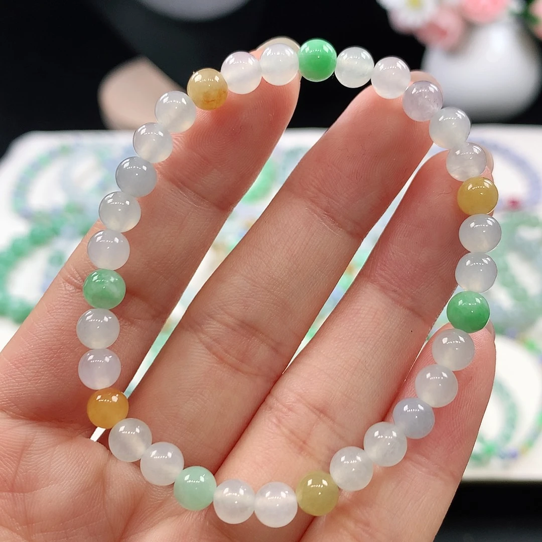 翡翠未镶嵌手链5.6mm