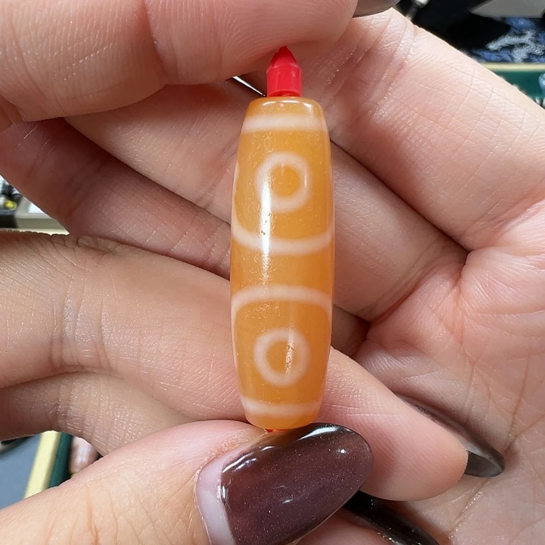 玛瑙/玉髓未镶嵌珠宝半成品聚缘冰糖橙宝盖三眼