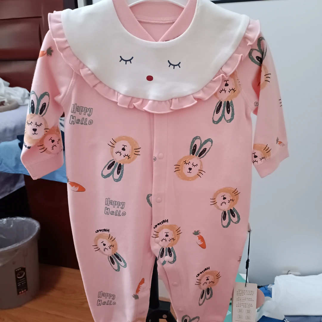 hello.dr舒绒棉单层四季女宝（男宝）闭档连体哈衣
