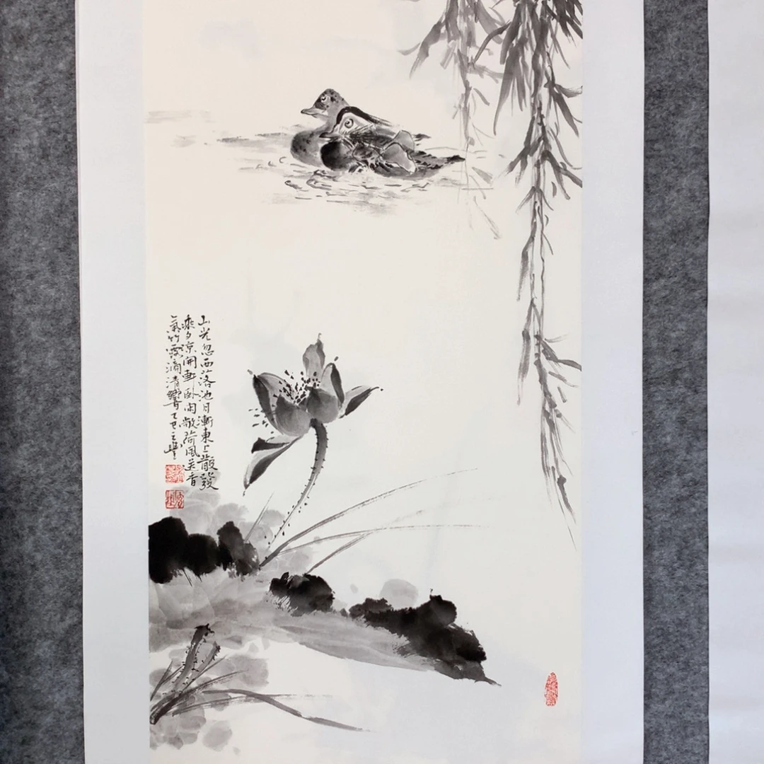 国画花鸟作品写意