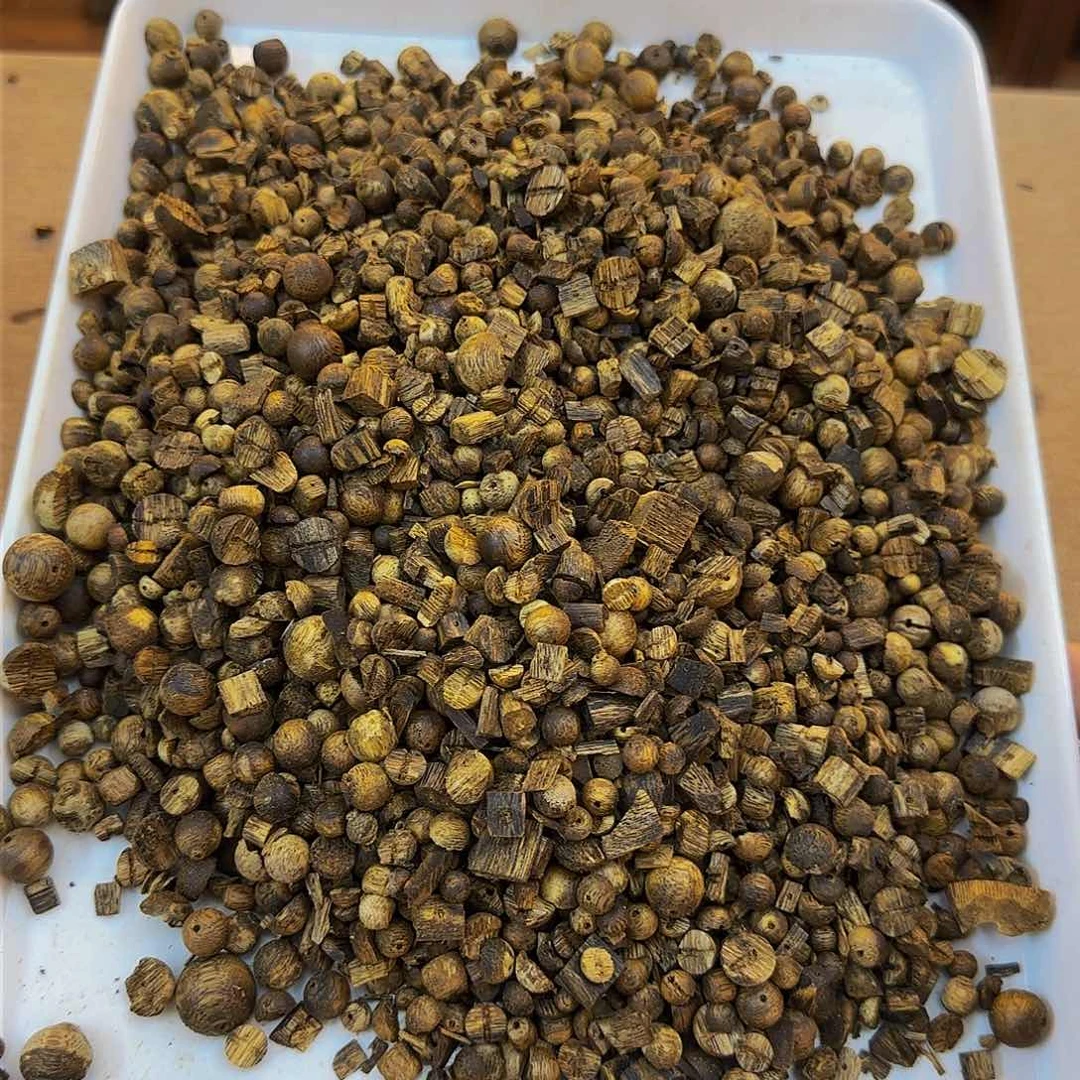 沉香沉香碎屑金沙叶品种碎珠子100g