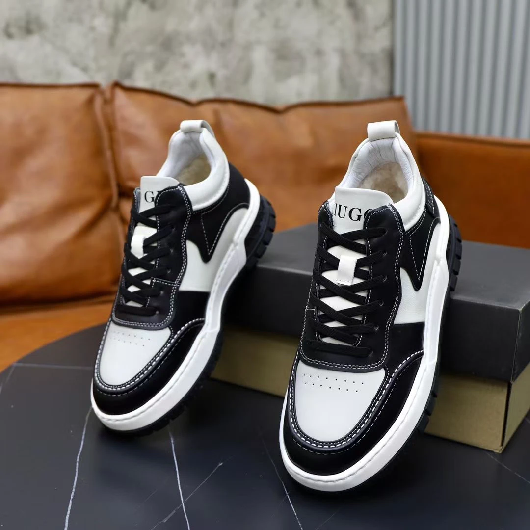 头层牛皮 2025新款大棉加厚保暖棉鞋时尚板鞋百搭韩版低帮羊毛靴