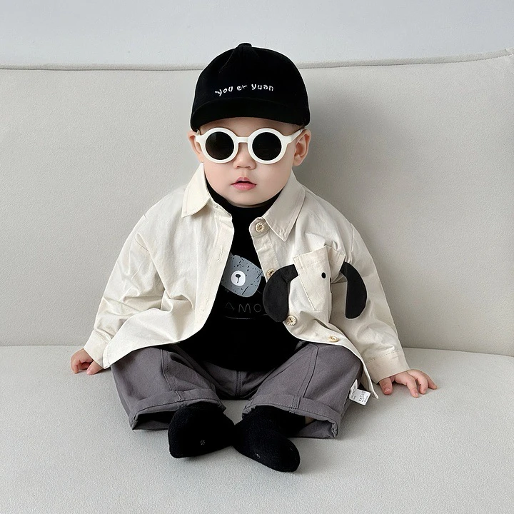 儿童炸街痞帅春季套装男童秋装长袖T恤韩版上衣宝宝百搭打底衫潮