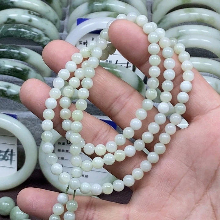 蛇纹石玉未镶嵌手链