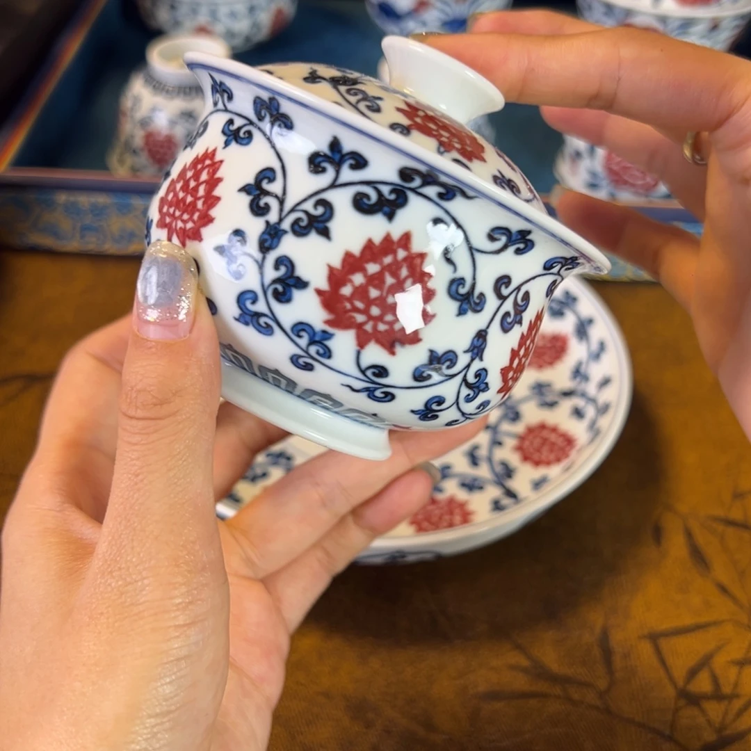 摆件景德镇陶瓷茶器百宝箱