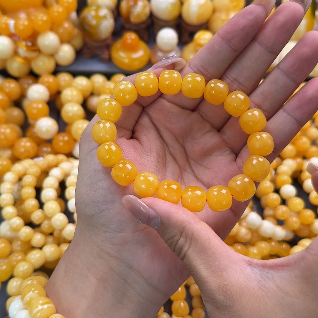 蜜蜡未镶嵌珠宝奇石同料13mm