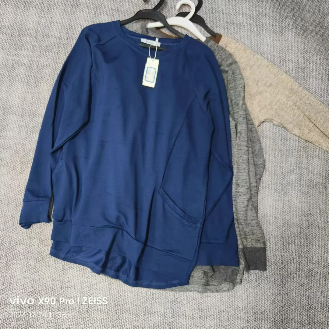 唯琳剪标 9仓2910款 圆领长袖薄卫衣