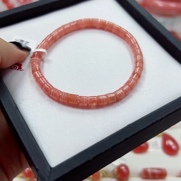 菱锰矿（红纹石）未镶嵌手串