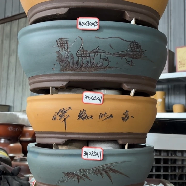 紫砂花盆128-4。