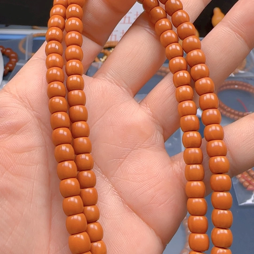 橄榄核手串老挝S+级核尖极限弧尺寸6.9