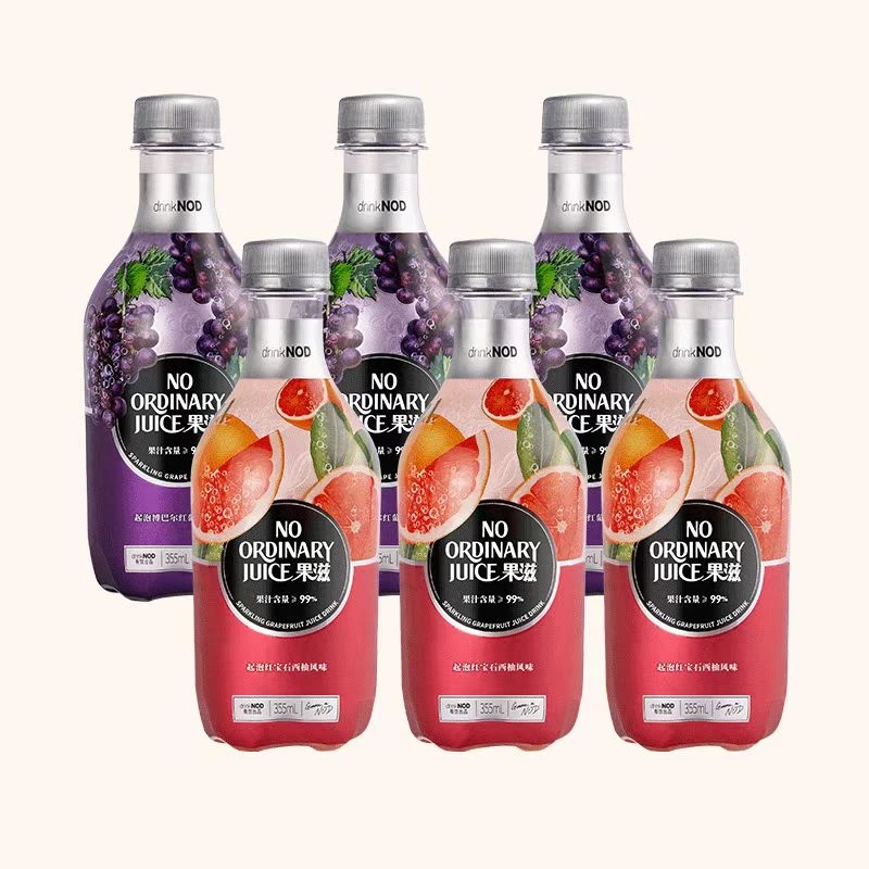【355ml*6瓶】【9月28日】果滋果汁饮料含气355ML/瓶夜宵解腻