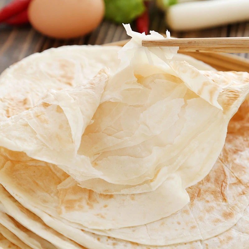 山东特色千层饼鲜香美味层次分明口感筋道手工制作手抓饼裹菜裹酱