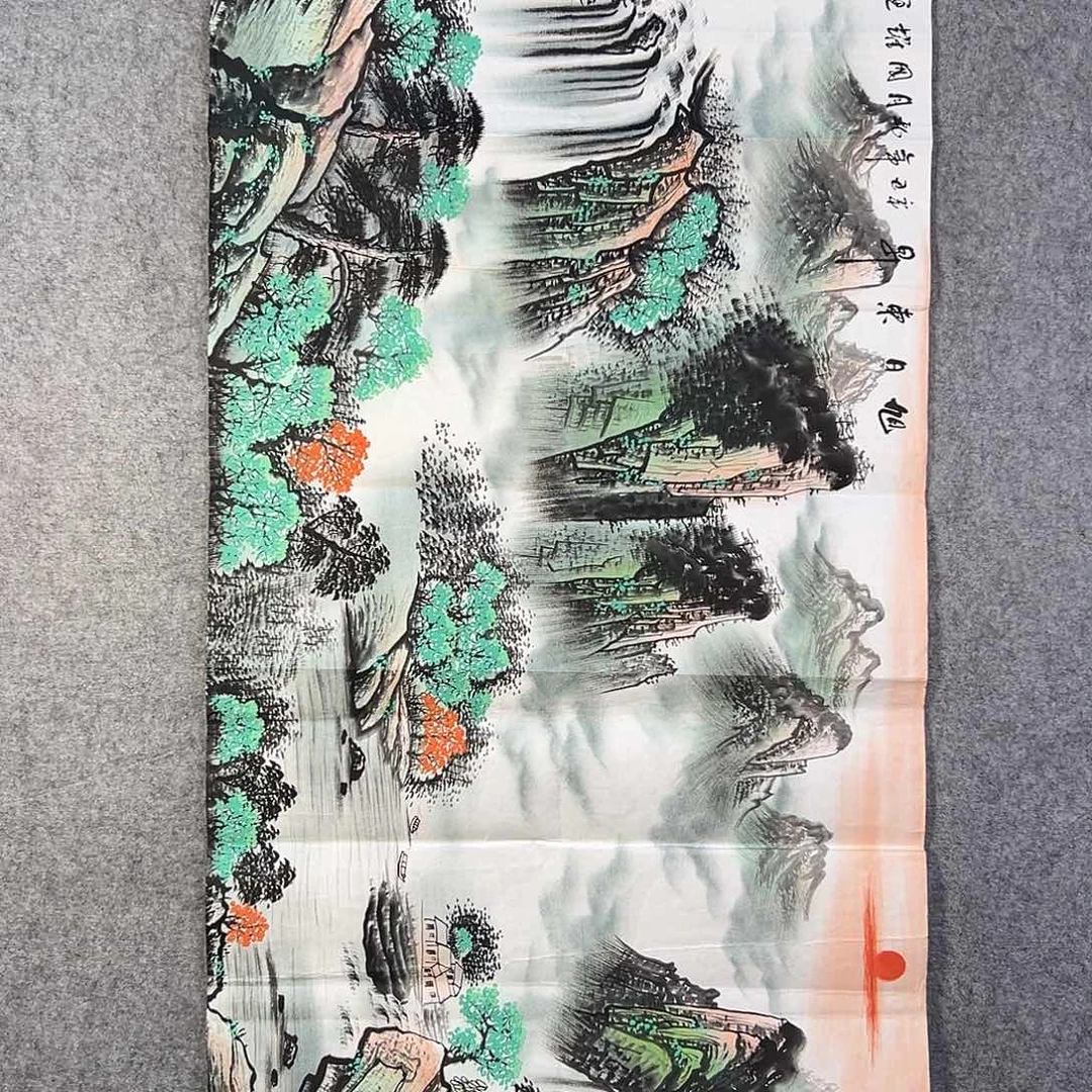 国画459 花鸟在此处飞翔也不太方便呀