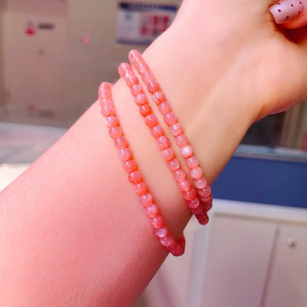 天然太阳石手链 三圈4mm 新店福利特价包邮