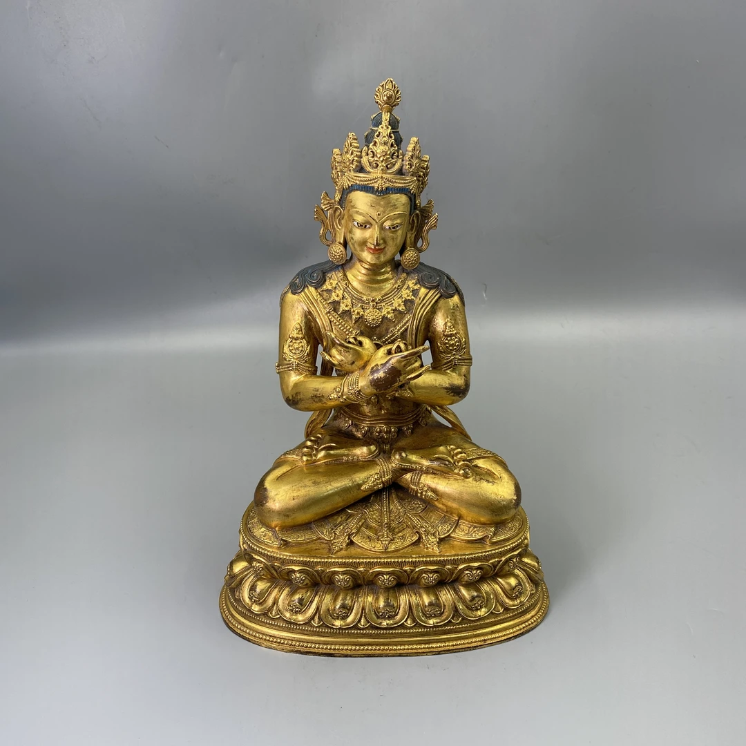 民国至早期藏传铜鎏金金刚总持造像益合/2501-193