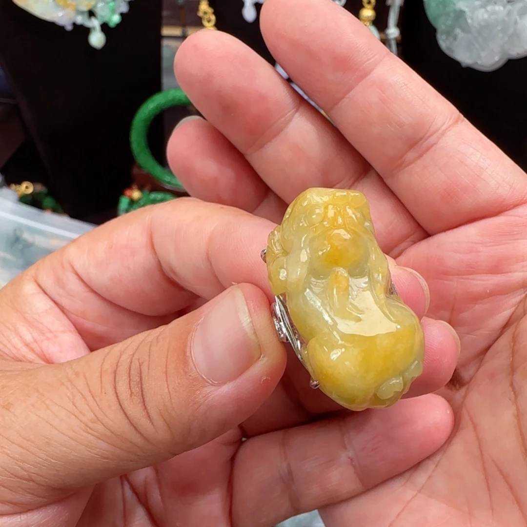 翡翠未镶嵌颈饰仿古