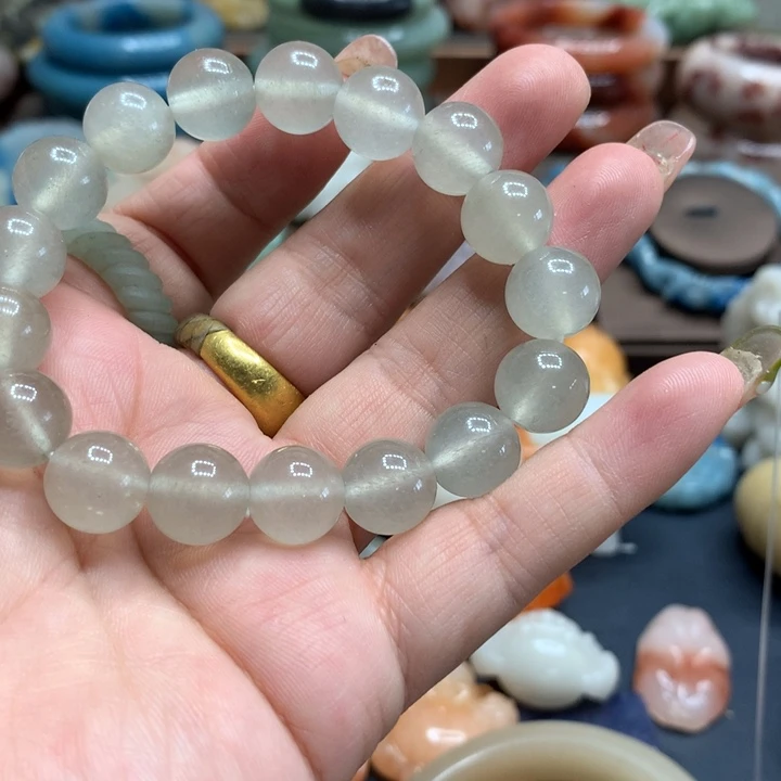 石英质玉（黄龙玉）合金颈饰