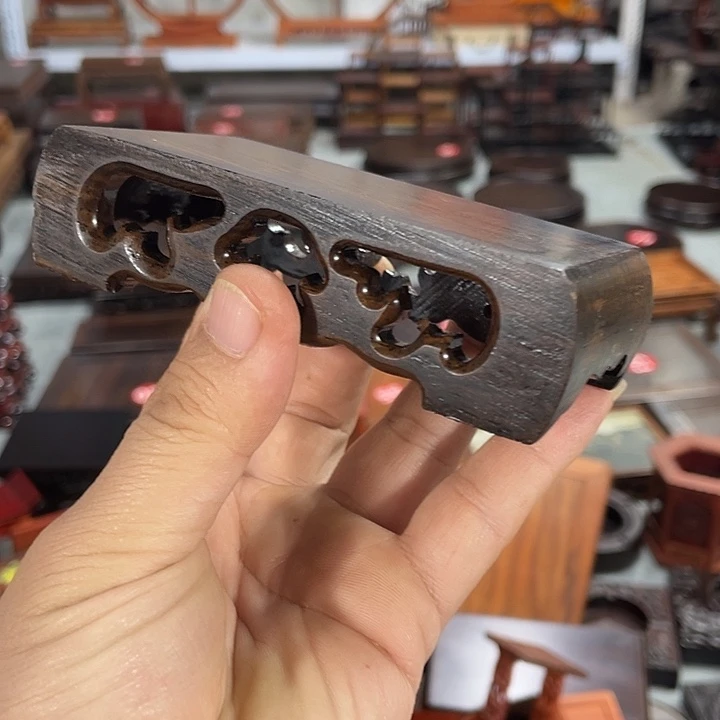 紫砂红木底座工艺品红木底座工艺品11公分