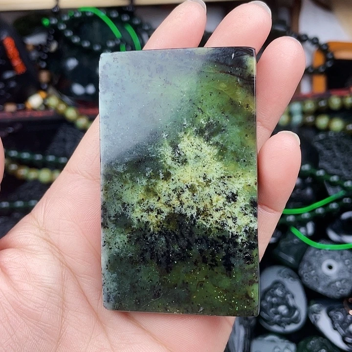 蛇纹石玉未镶嵌手链泰山玉牌子